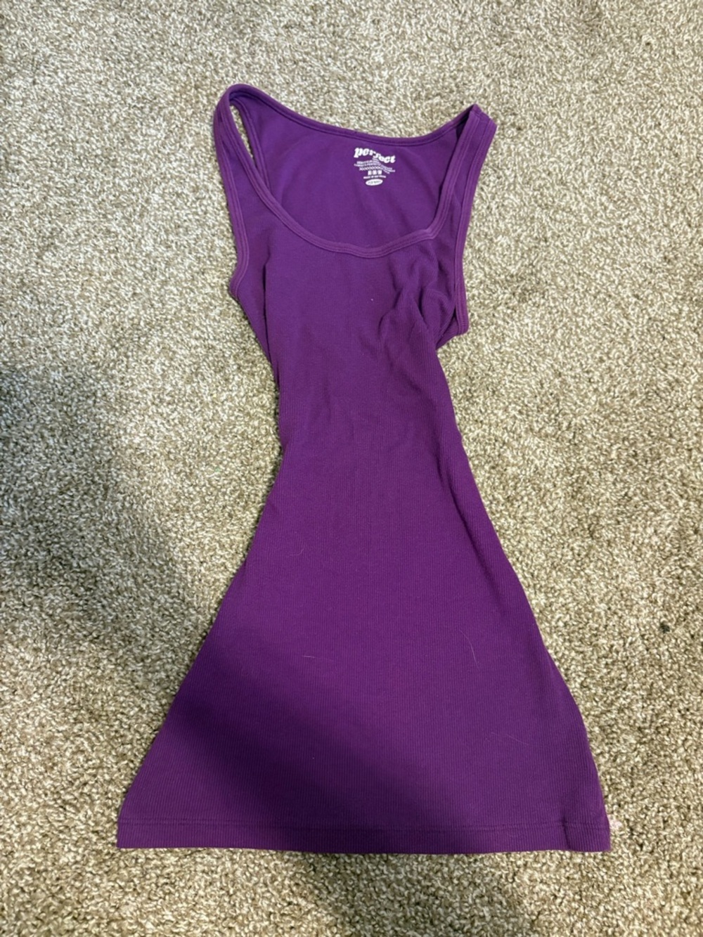 Purple Ribbed Tank top